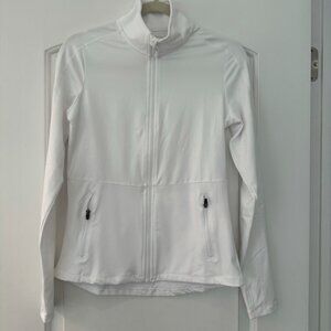 White full zip long sleeve outdoor jacket size s tennis, running, track